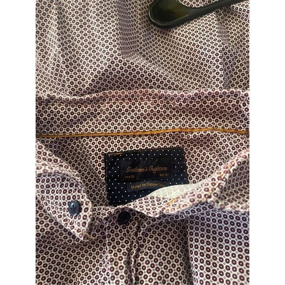 Gentlemen's Outfitters Men's Styled For Dapper Gents Button Down Shirt Red 3X - Picture 2 of 10